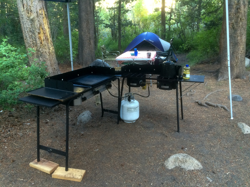 stoves set up under cover